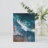 Top uitzicht van Ocean Waves Briefkaart (Staand voorkant)