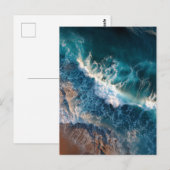 Top uitzicht van Ocean Waves Briefkaart (Voorkant / Achterkant)