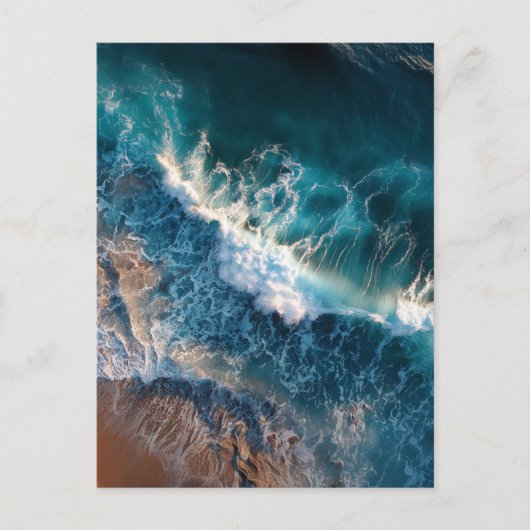 Top uitzicht van Ocean Waves Briefkaart (Voorkant)