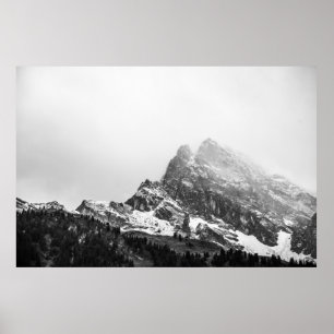 TOP UITZICHT VAN SNOWY MOUNTAIN POSTER