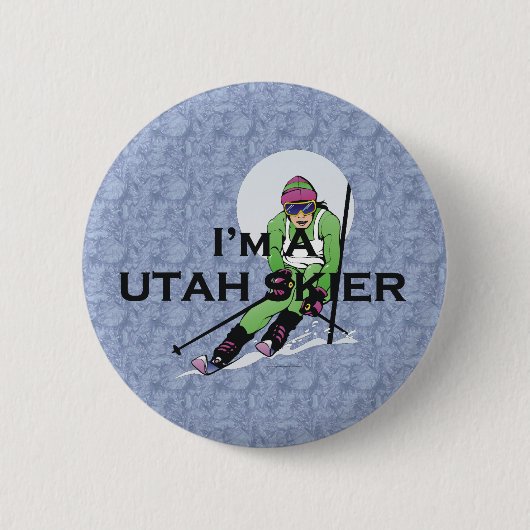 TOP Utah Skier Ronde Button 5,7 Cm (Voorkant)