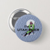 TOP Utah Skier Ronde Button 5,7 Cm (Voorkant /achterkant)