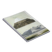 Top van Cotopaxi (top) en uitbarsting van Coto Notitieboek (Rechterzijde)