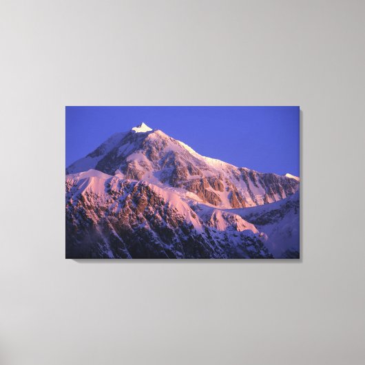 Top van de Denali-piek (Mt. McKinley) bij Canvas Afdruk (Voorkant)