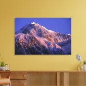 Top van de Denali-piek (Mt. McKinley) bij Canvas Afdruk (Insitu (Woonkamer))