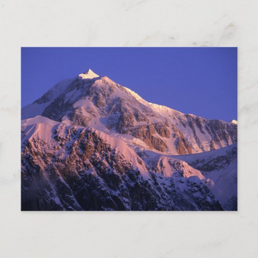 Top van de Denali-piek (Mt. McKinley) op Briefkaart (Voorkant)