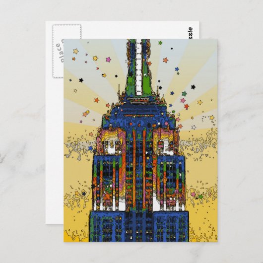 Top van de ESB Psychedelic NYC Style Briefkaart (Voorkant / Achterkant)