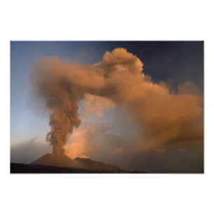 Top van de krater van de Mt. Etna, Sicilië, Italië Foto Afdruk