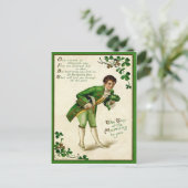 top van de morgen naar St Patrick's Day Briefkaart (Staand voorkant)
