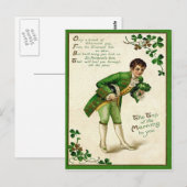 top van de morgen naar St Patrick's Day Briefkaart (Voorkant / Achterkant)