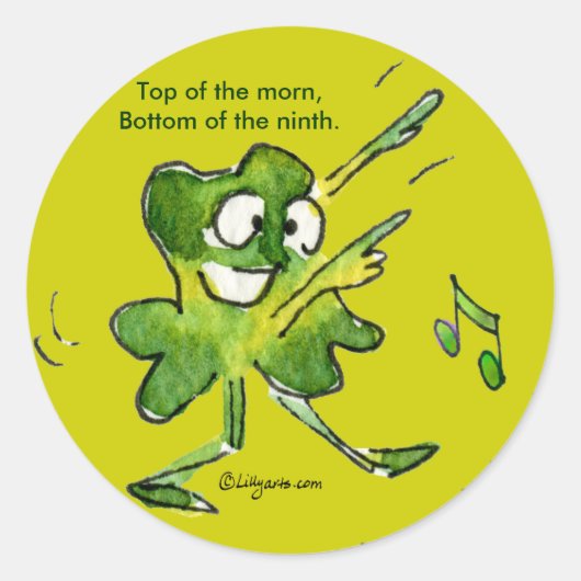 Top van de Morn Irish Shamrock Sticker (Voorkant)