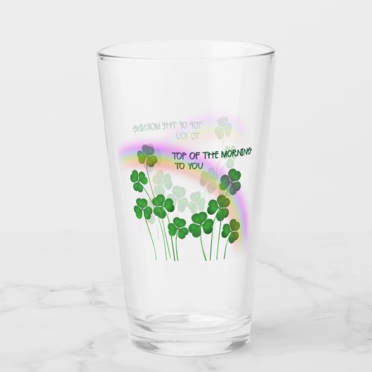 Top van de 'Morning Saint Patrick's Day Clovers' Glas (Voorkant)