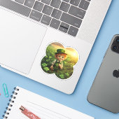 Top van de Ochtend aan U Sticker (Laptop met iPhone)