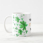 Top van de ochtend naar Ye Irish Shamrock Koffiemok (Links)