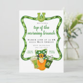 Top van de ochtend St. Patrick's Day brunch Kaart (Staand voorkant)