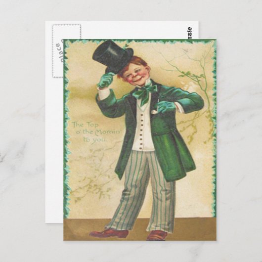 top van de ochtend St Patrick's Day Kaart (Voorkant / Achterkant)