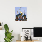 Top van de Russisch-orthodoxe kerk in Rusland Poster (Thuiskantoor)