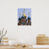 Top van de Russisch-orthodoxe kerk in Rusland Poster (Keuken)