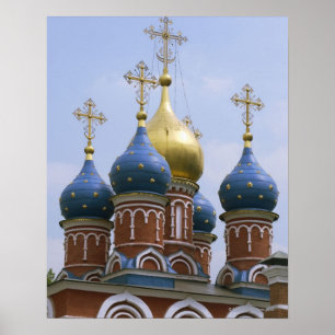 Top van de Russisch-orthodoxe kerk in Rusland Poster