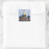 Top van de Russisch-orthodoxe kerk in Rusland Vierkante Sticker (Tas)