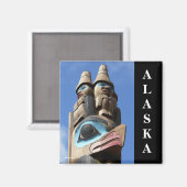 Top van de wereld Alaska Magnet (Voorkant / Achterkant)