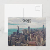 Top van de wereld, Chicago,  datum Briefkaart (Voorkant / Achterkant)