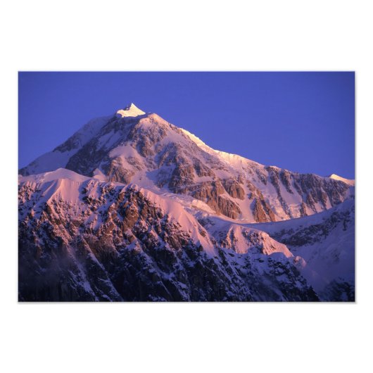 Top van Denali Peak (Mt. McKinley) op Foto Afdruk (Voorkant)