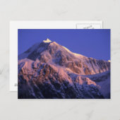 Top van Denali Peak Mt. McKinley) te Briefkaart (Voorkant / Achterkant)