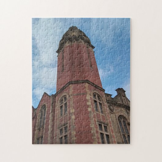 Top van een gebouw legpuzzel (Verticaal)