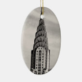 Top van het Chrysler Building NYC - B&W Keramisch Ornament (Rechts)