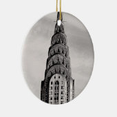 Top van het Chrysler Building NYC - B&W Keramisch Ornament (Rechts)
