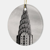 Top van het Chrysler Building NYC - B&W Keramisch Ornament (Links)