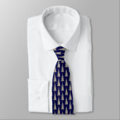 Top van het Chrysler Building NYC  Z&W Navy Blauwe Stropdas (Gebonden)