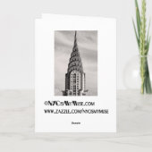 Top van het Chrysler-gebouw NYC - B&W Kaart (Achterkant)