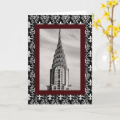 Top van het Chrysler-gebouw NYC - B&W Kaart (Gele Bloem)