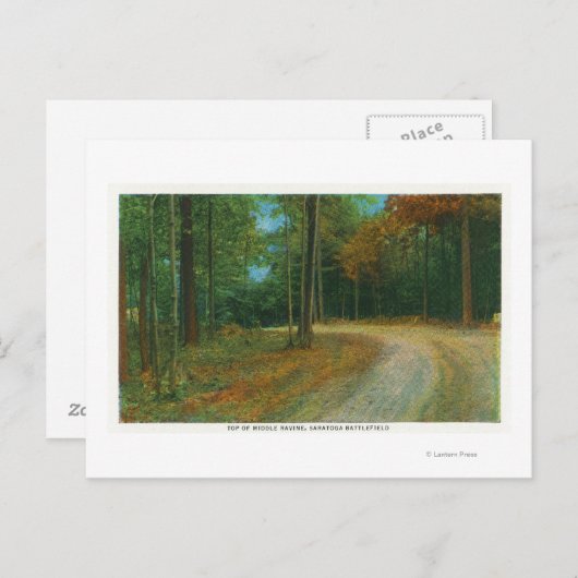 Top van het Midden-Ravine van het slagveld van Sar Briefkaart (Voorkant / Achterkant)