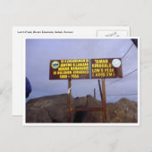 top van kinabalu in het hoogtepunt briefkaart (Voorkant / Achterkant)