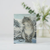 Top van Koning Snow Leopard briefkaart (Staand voorkant)