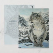 Top van Koning Snow Leopard briefkaart (Voorkant / Achterkant)