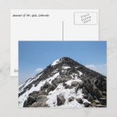 Top van Mount Yale, Colorado Briefkaart (Voorkant / Achterkant)