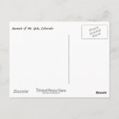 Top van Mount Yale, Colorado Briefkaart (Achterkant)