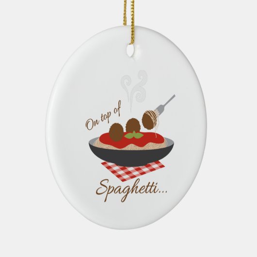 Top van Spaghetti Keramisch Ornament (Rechts)