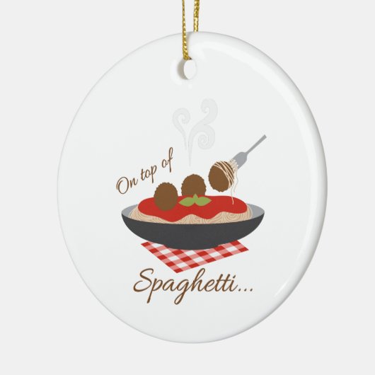 Top van Spaghetti Keramisch Ornament (Links)