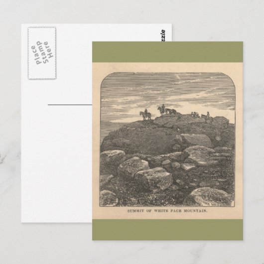 Top van White Face Mountain Briefkaart (Voorkant / Achterkant)