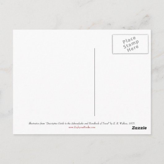 Top van White Face Mountain Briefkaart (Achterkant)