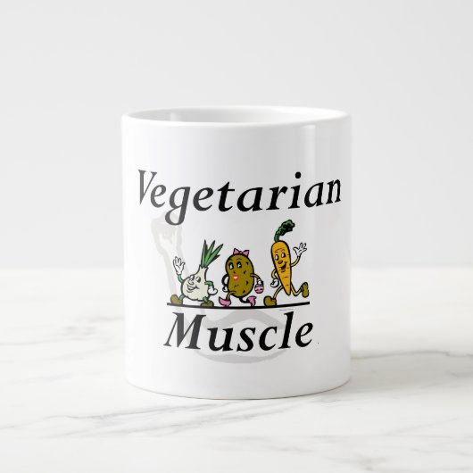 TOP Vegetarische spier Grote Koffiekop (Voorkant)