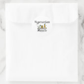 TOP Vegetarische spier Ronde Sticker (Tas)