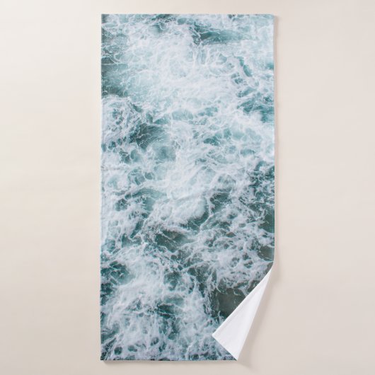 Top view of ocean waves badhanddoek (Badhanddoek)