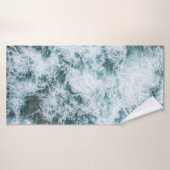 Top view of ocean waves badhanddoek (Badhanddoek)