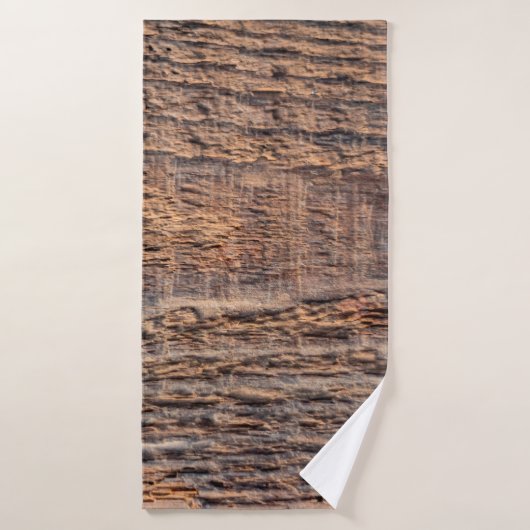 Top view texture of old wood. abstract, aged, ounc badhanddoek (Badhanddoek)